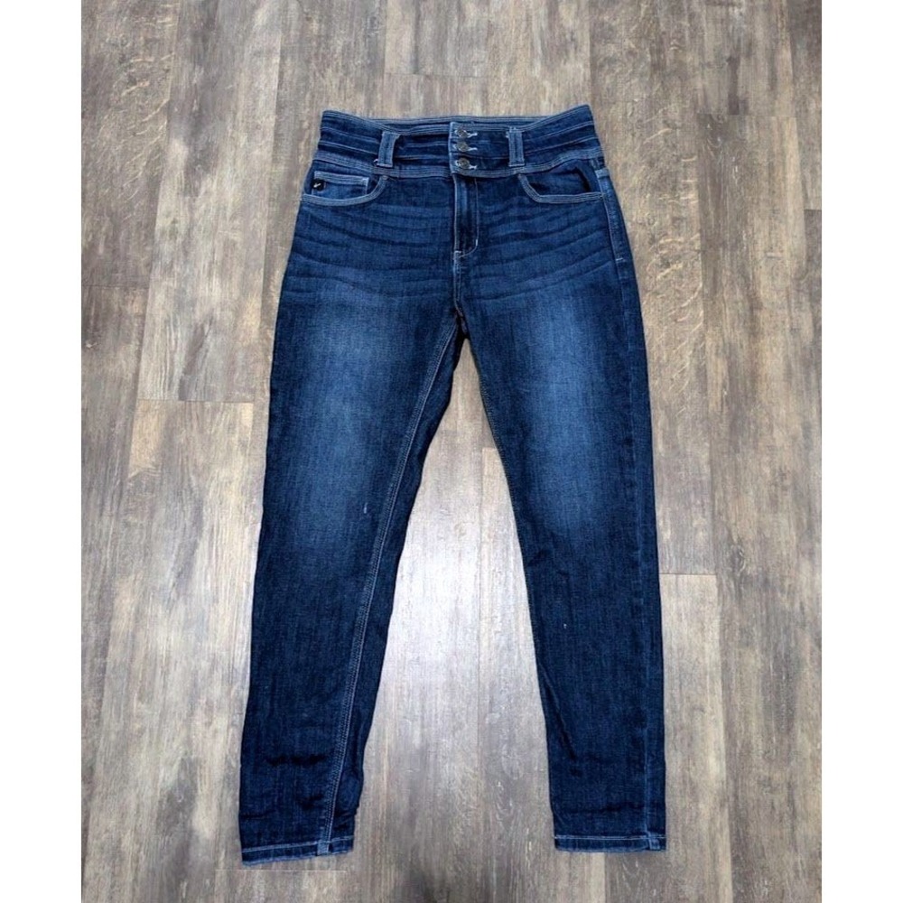 KanCan High Rise Triple Button Fly‎ Skinny Jeans Womens 11/29 Dark Wash KC8601D